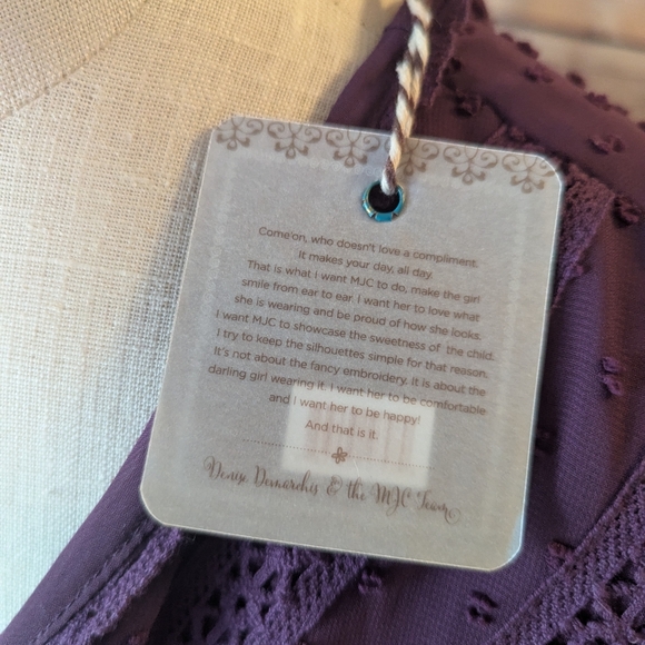 NWTs, Matilda Jane Plum Long Sleeve Dress Sz M - Picture 5 of 8